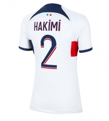 Paris Saint-Germain Achraf Hakimi #2 Koszulka Wyjazdowych Kobiety 2023-24 Krótki Rękaw